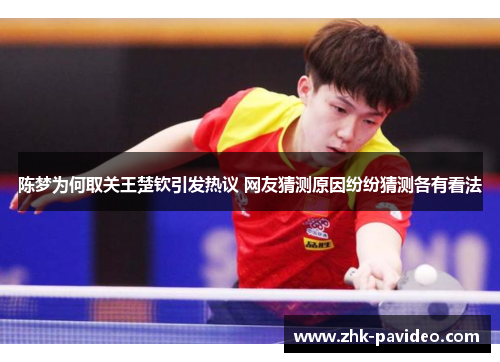 陈梦为何取关王楚钦引发热议 网友猜测原因纷纷猜测各有看法